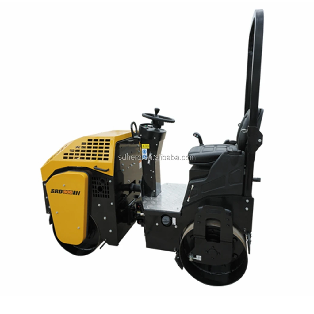 Best manual road roller 1 ton compactor vibratory roller 0.9 Ton SRD900 mini vibratory compactor car type road roller