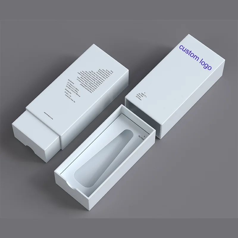 Free Design Custom Recyclable Paper Box Small Sliding Cardboard Box Packaging Luxury Cosmetic Gift Drawer Packaging Box