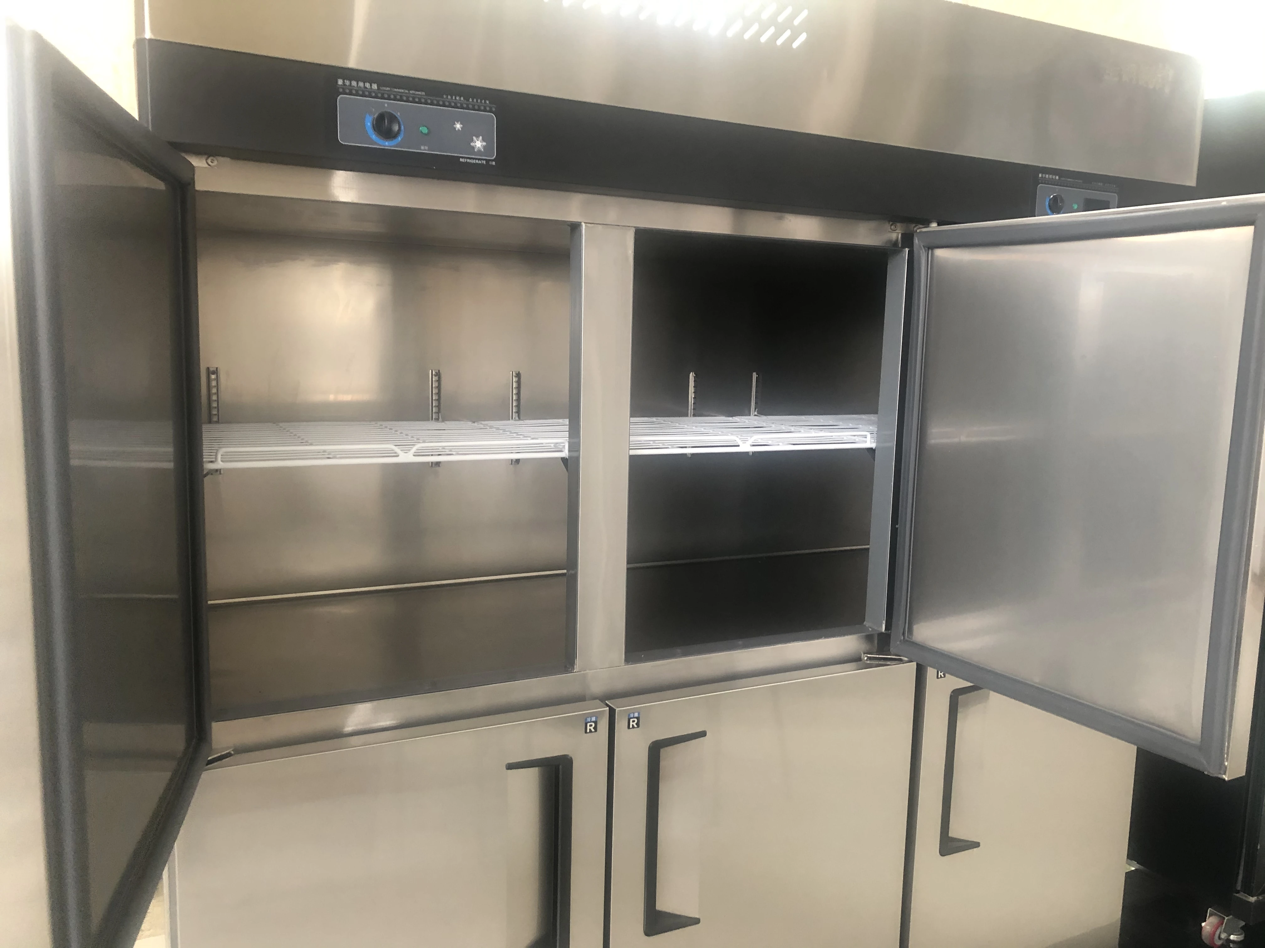 Cold Storage Upright Deep Freezer Display Chiller Stainless Steel Commercial Refrigerator And Freezer