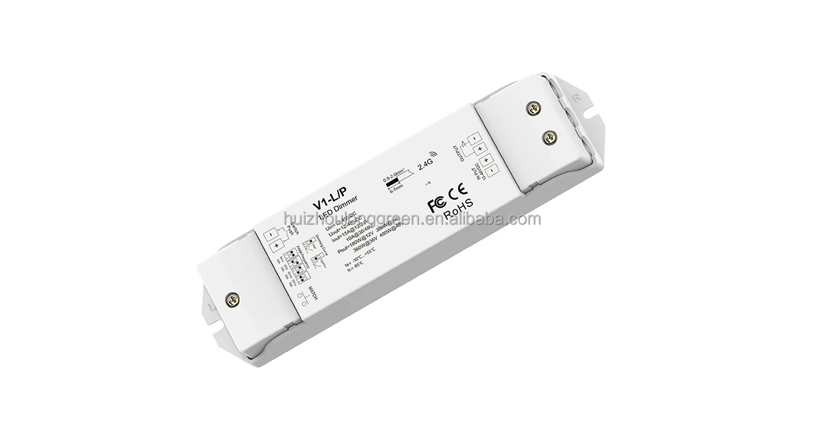 Skydance V1-L/P 1CH*15A 12-48VDC CV Controller  RF 2.4G Push-Dim LED Controller