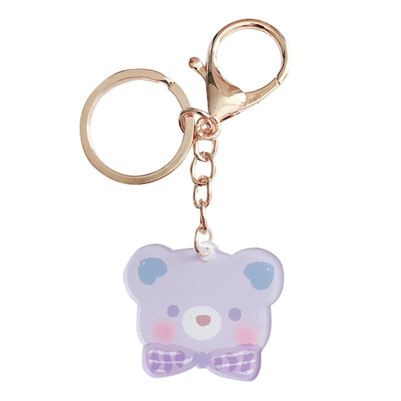 
2021 Custom anime Acrylic keychain Transparent Blank Clear Key Chain Metal Key Rings for DIY Craft 