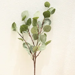 Nordic Style Eucalyptus Gold Leaf Long Stem Green Plant Rose Art Centerpiece Flower Arrangement Home Decoration