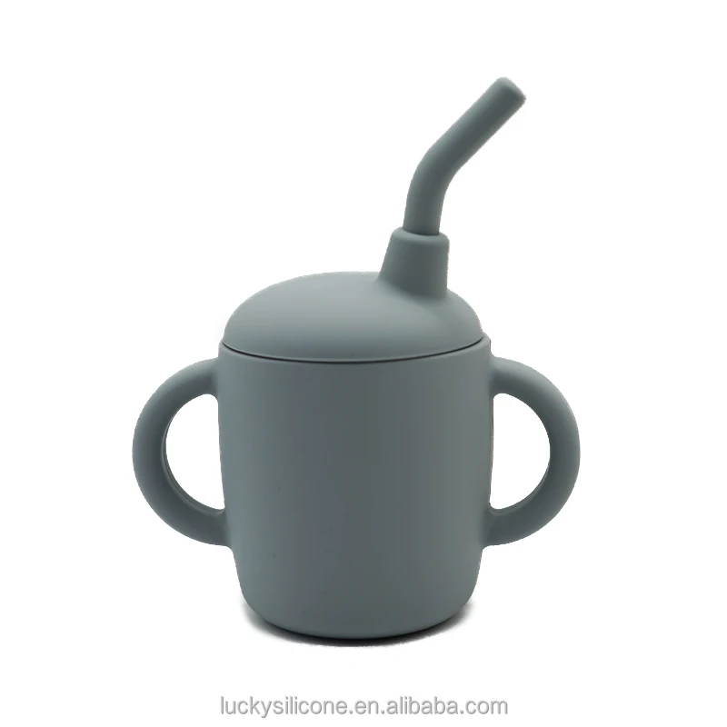 2022 Hot selling BPA Free Unbreakable Toddler Open Learning Cups Infants Drinking Silicone Baby Training Cup