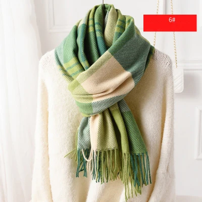 
Wholesale Hot Selling 2019 shawl long thicken warm scarf female autumn and winter plaid scarf 
