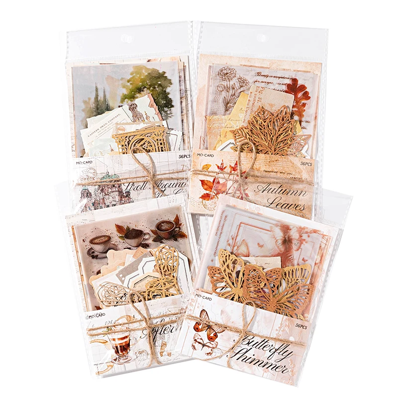 Elegant Style DIY Journal Stationery Scrapbooking Set Includes Retro Medieval Style Loose Leaf Memo Pad Hand Account Frame Maple