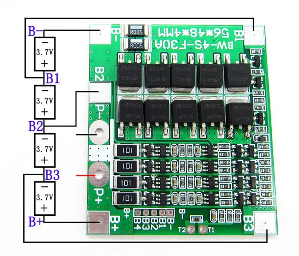 3/4 series 3S 4S 40A 60A Lithium-ion Battery Charger Protection Board Balanced/Enhanced Version for 18650