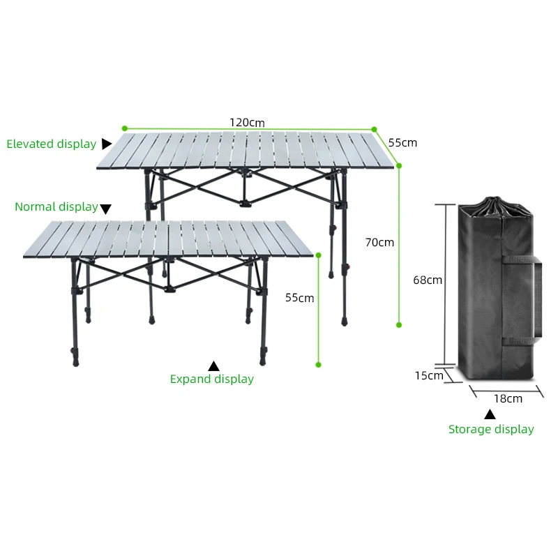 Custom Hot Sale Camping Portable Outdoor Wholesale Folding Lift Table