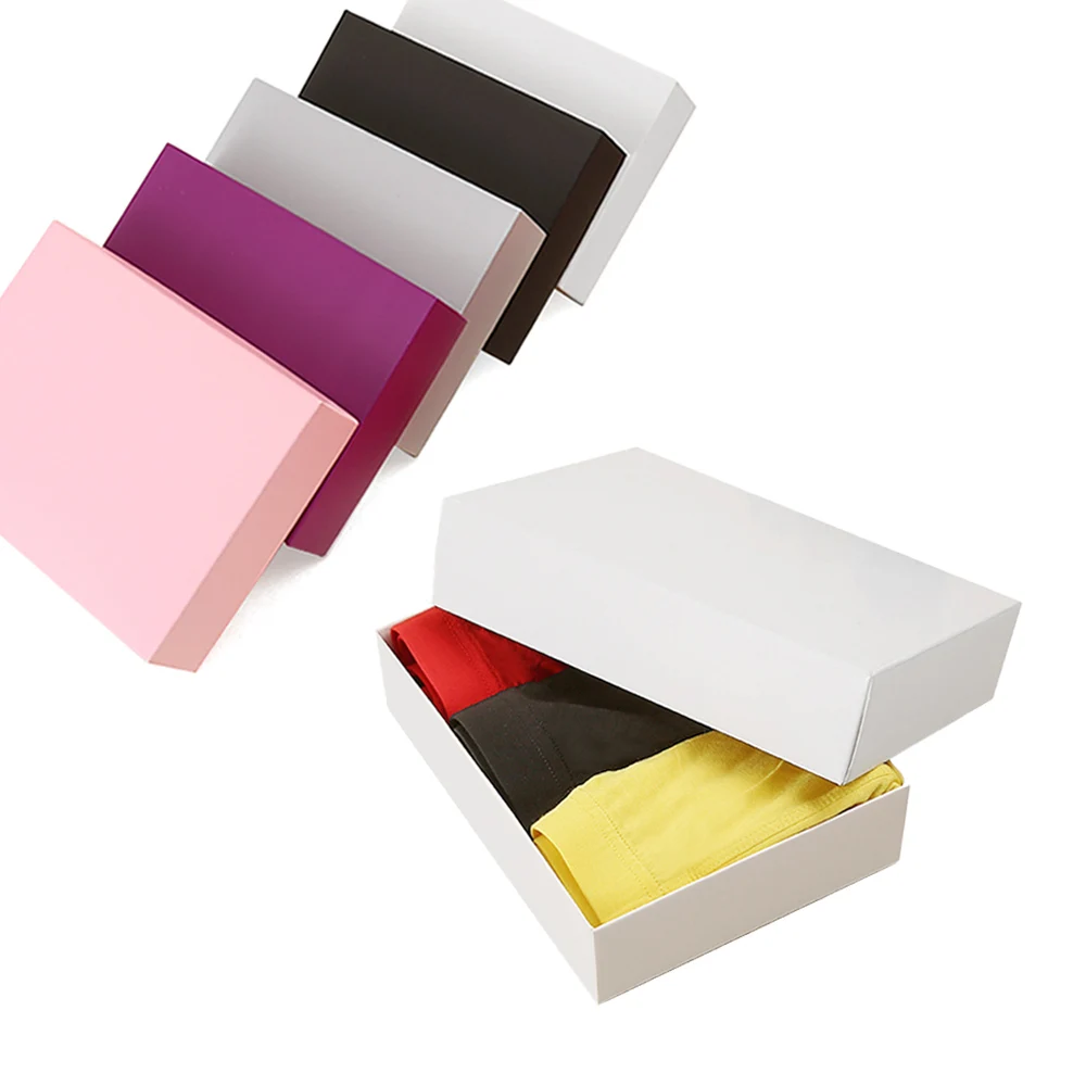 
custom clothing bra underwear swimwear packing white paper box manufacturer 