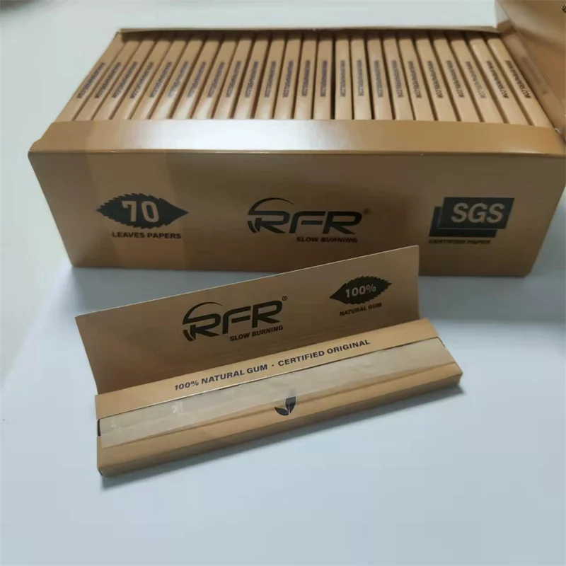 Высококачественная оригинальная бумага для курения Super RFR 70 листьев, неотбеленная бумага большого размера
