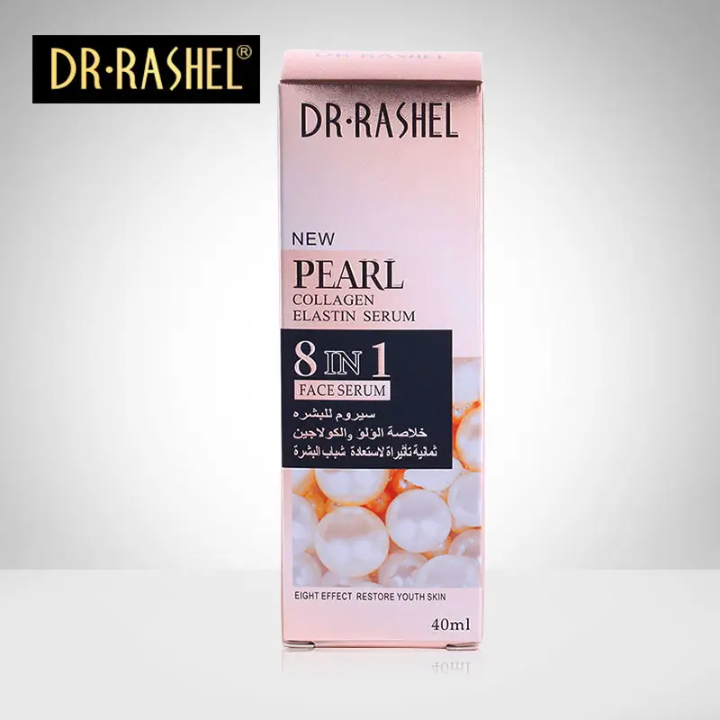 DR.RASHEL Pearl Collagen Ampoule Elastin Moisturizing Whitening Essence Face Serum Makeup Primer
