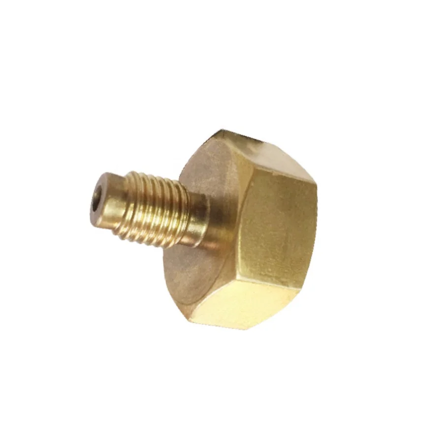 3/4-14 Female to 1/2 ACME  Male Brass Cylinder Refrigerant Connector to R134 Hose