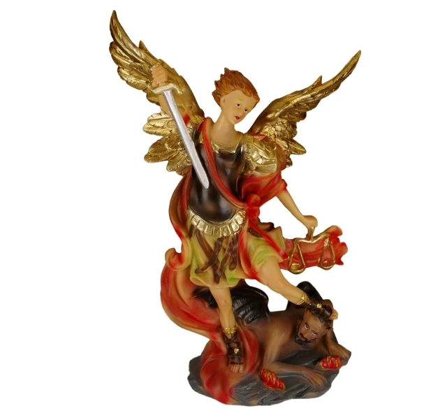Статуя из смолы Архангела Сан Мигель статуя St. Michael религиозная