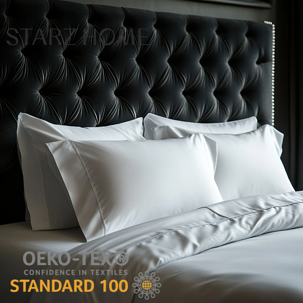 STARZ HOME Exclusive Collection: 5-Star Hotel Bedding Set - Sateen Stripe Cotton for a Royal Hyatt Hotel Experience