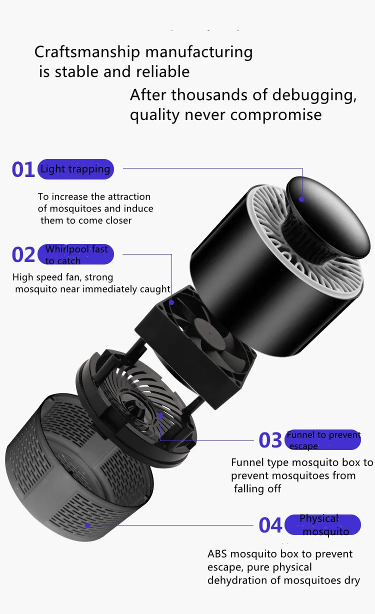 
The new electric mosquito bat two-in-one electric shock type household USB charging mosquito catching and killing lamp 
