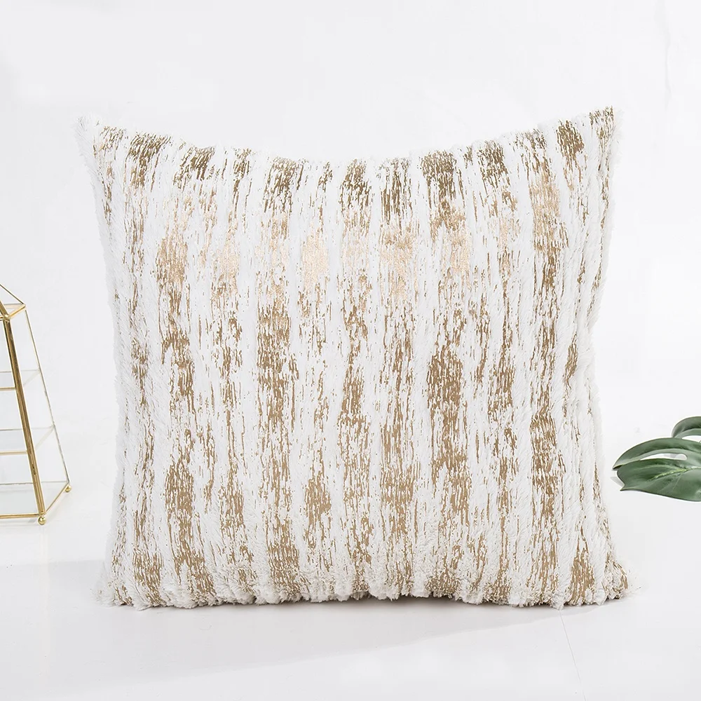Cushion Cover 43*43cm Soft Sofa Pillowcase Pillow Cover Nice Fashion Modern Custom Decorative Dome Decor Foiled Gold Silver 1pc