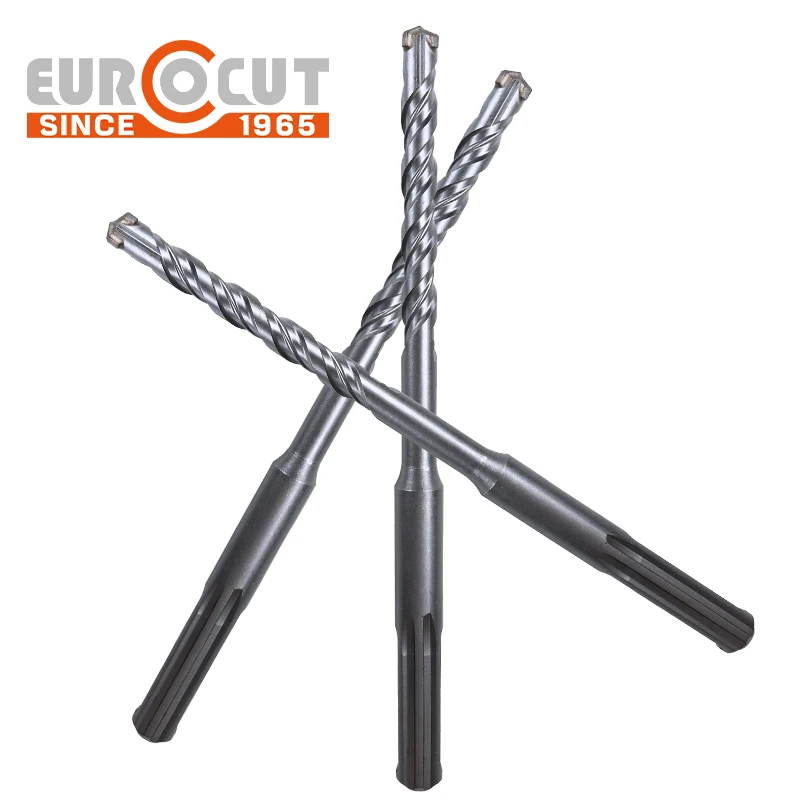 EUROCUT Manufacture High Quality SDS Plus Electric Hammer Drill Bit for Concrete Wall Brick Drilling