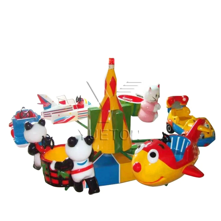 In Stock Ready To Ship Cheap Price Children Amusement Games Indoor Attractions Small Kids Plane Airplane Ride Carousel Ride