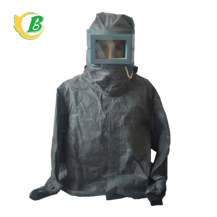 Square glass helmet rubber acid and alkali resistant, waterproof sandblasting clothing