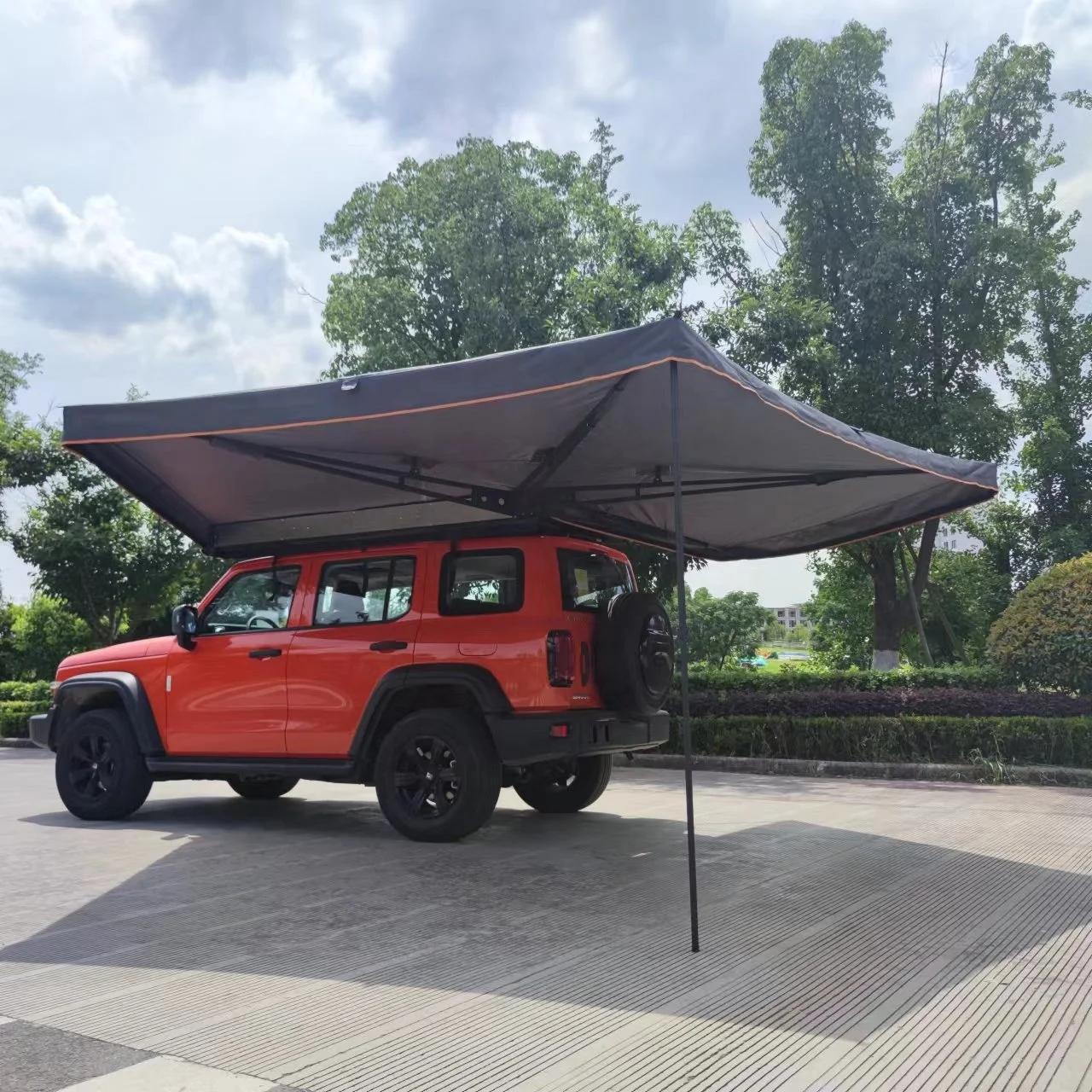 OEM/ODM rooftop side retractable awning car 270 degree car awning 4x4 4wd awning heavy duty for North American market