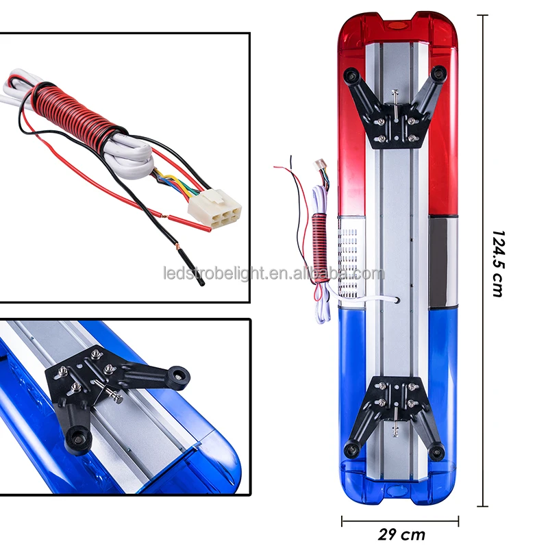 cob led emergency warning light bar lights beacon for car vehicle truck lightbar police lightbar with siren