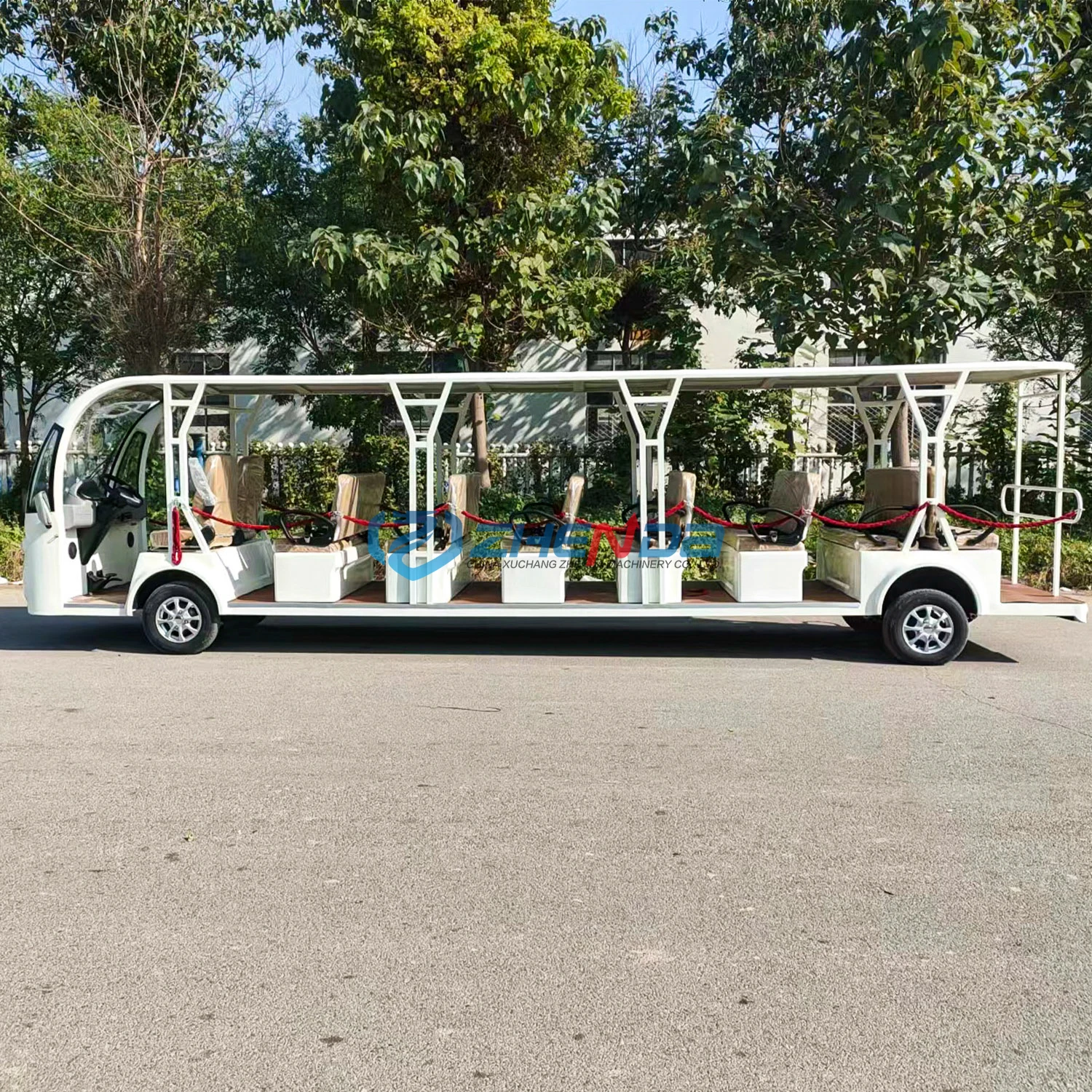 72v Low Speed Vintage Classical Golf Cart 11 Seats Shuttle Electric Classic Sightseeing Car
