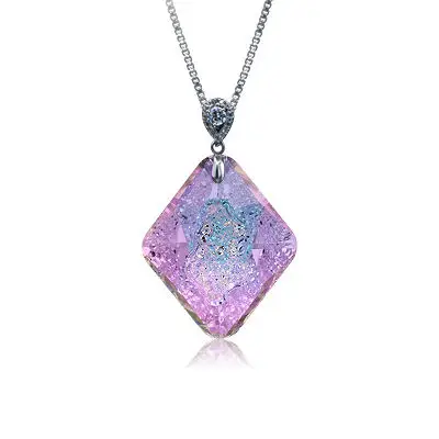 K9 Glass Rhombus 22*26mm One Hole Crystal Pendant for Custom Jewelry Making Accessories DIY Earing Necklace