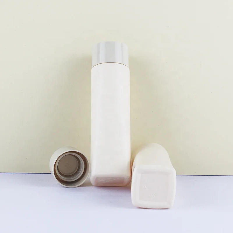 Wholesale Eco Friendly Cosmetic Tube For Travel Twist Up Cap Round Nude Cream nude 80ml HDPE PCR Shampoo Bottle