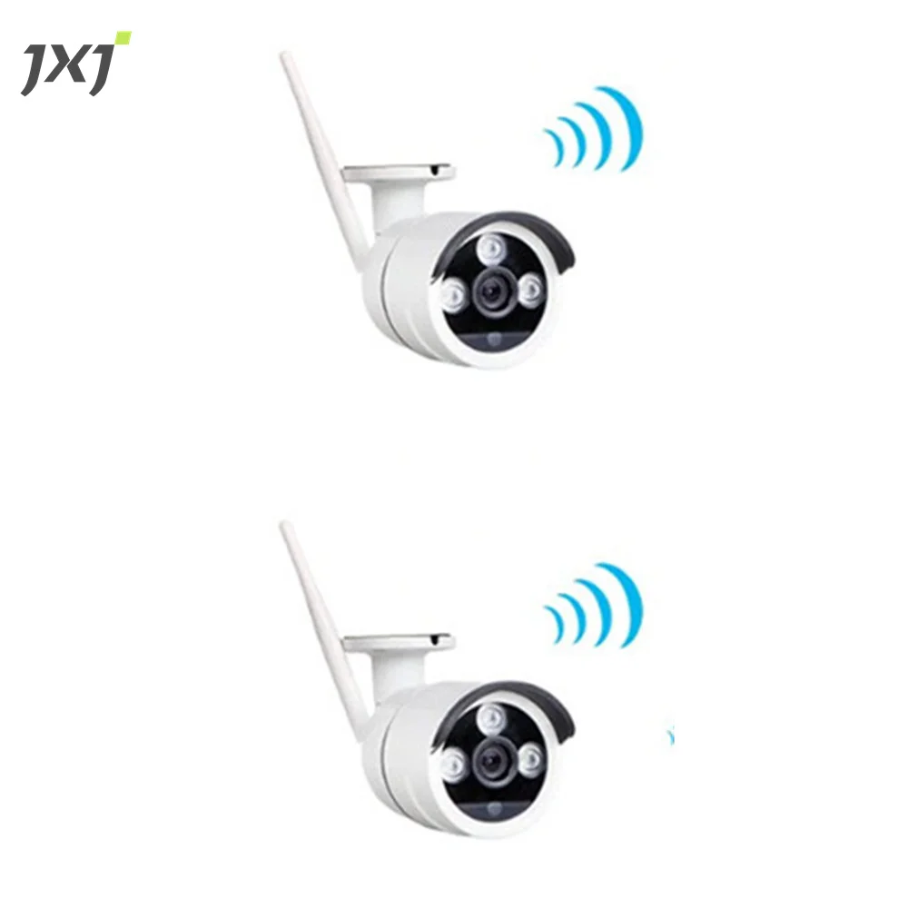 JXJ Home Surveillance CCTV Wireless System 4ch Tuya Smart Wifi Nvr Kit Outdoor 1080p 4 Channel Security Hd IP Camera Nvr Kit