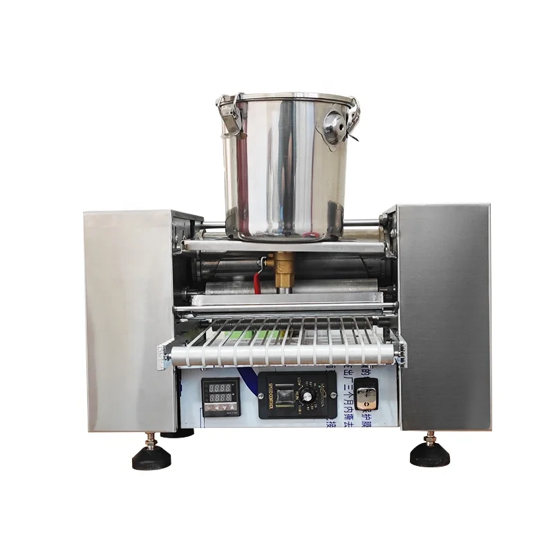 Customized double heating automatic crepe making machine pancake roasted duck cake mille layer cake machine