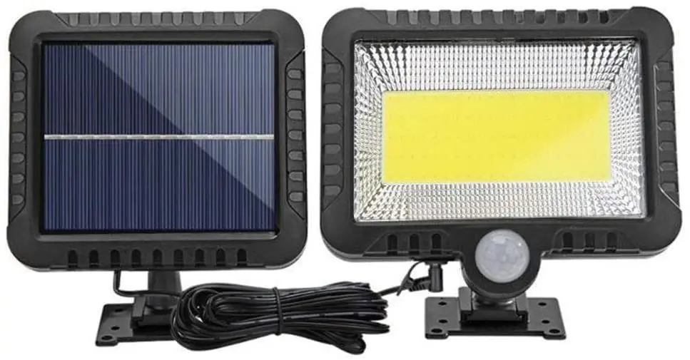 Garden Garage Waterproof Security Emergency COB LED Light PIR Motion Sensor Solar Spot Light With Separate Solar Panels