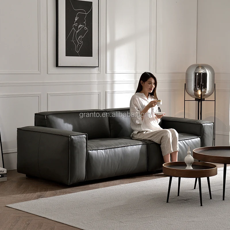 Casual design living long sofa home furniture indoor simple three seater sofa