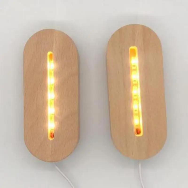  2021 polular factory Button switch 3d illusion warm light/acrylic led wooden Night light