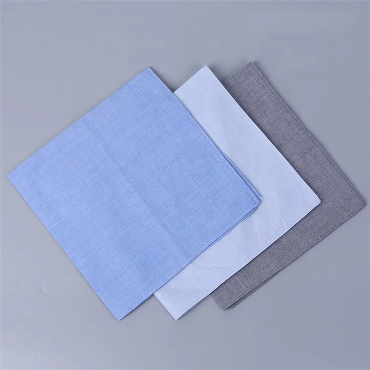 
Latest design best quality personalized plain color square cotton handkerchief 