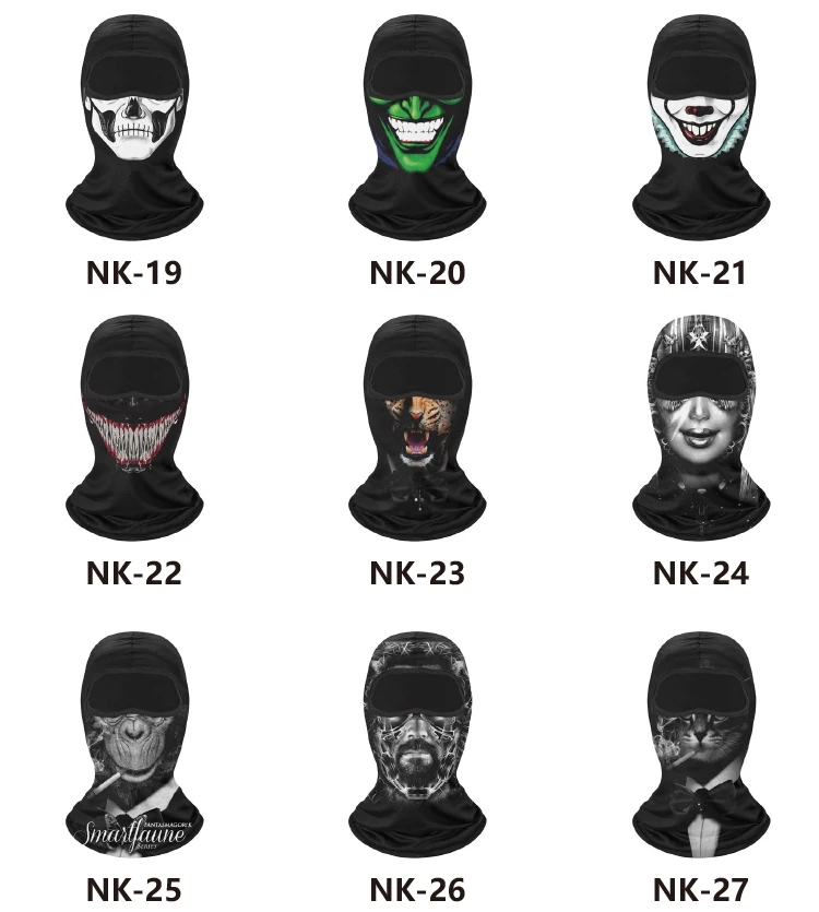 Colorful Design Motorcycle Full Face Mask Dust Protection Windproof Hat Ski Mask Custom Logo Balaclava