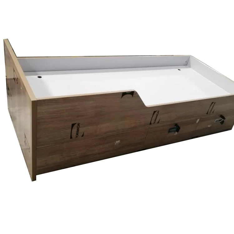 Marine Furniture Cabin Single Beds Plywood Formica laminate, Offshore Ship Single Wooden Bed