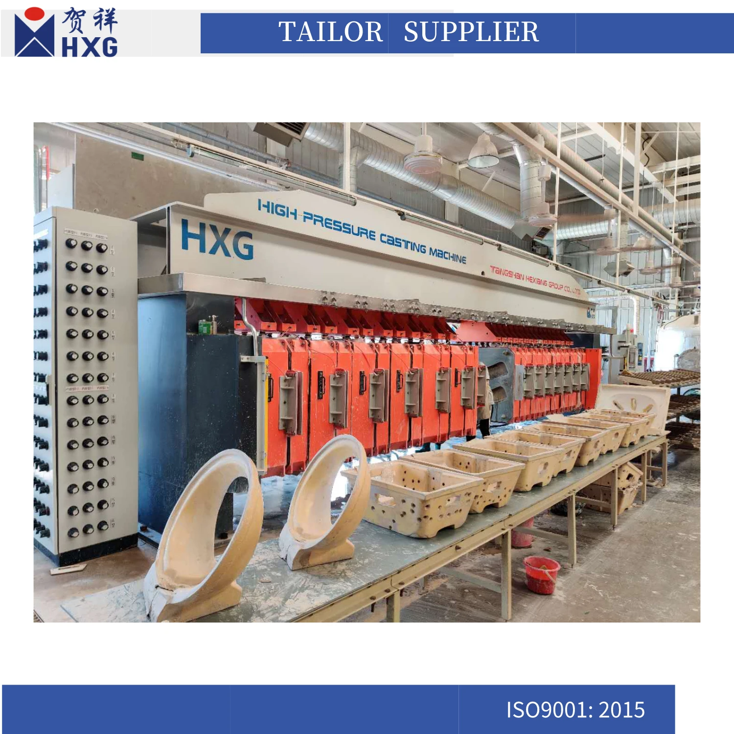 Rim of Two Piece Toilet Bowl High Pressure Casting Machine with 2-12 Sets Resin Working Mold High Technology