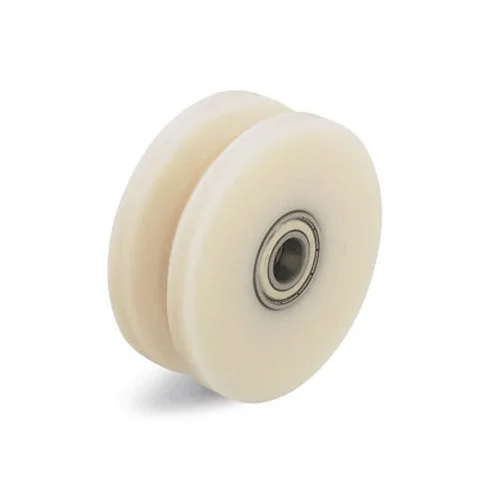 PA6 nylon POM micro bearing pulley wheel Micro V groove plastic roller bearing pulley sheave