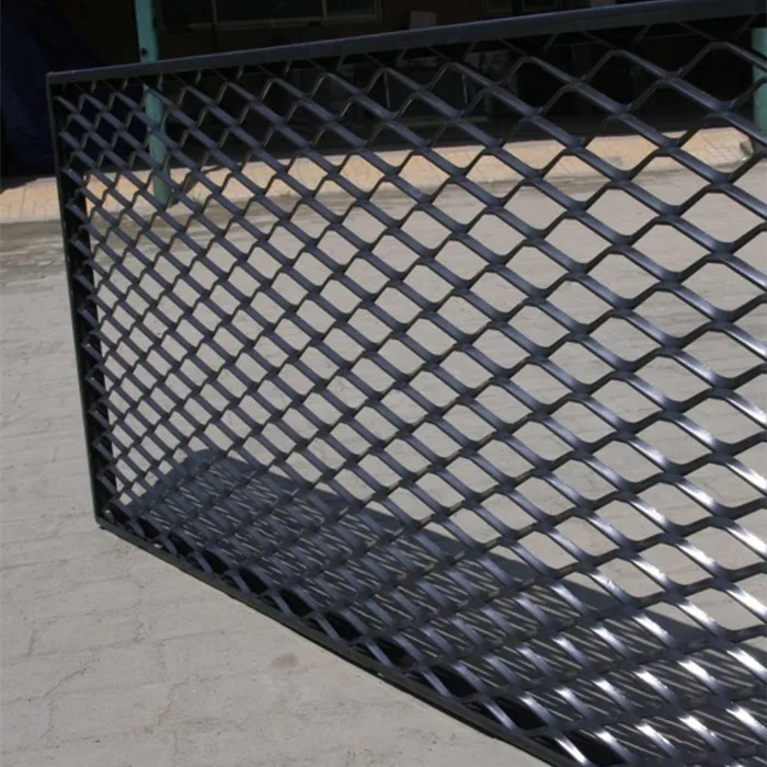 Powder coated aluminium expanded metal mesh for hollow metal doors