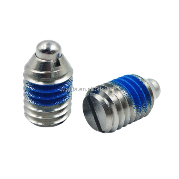 Customized Thread Locking Press Fit Spring Plungers Nylon Patch Stainless Steel Ball Plungers