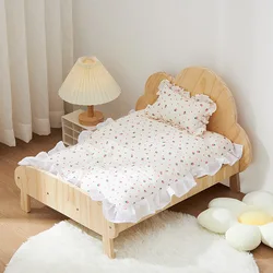 Solid wood cat litter dog cat princess bed winter kitten wooden bed deep sleep pet camping bed