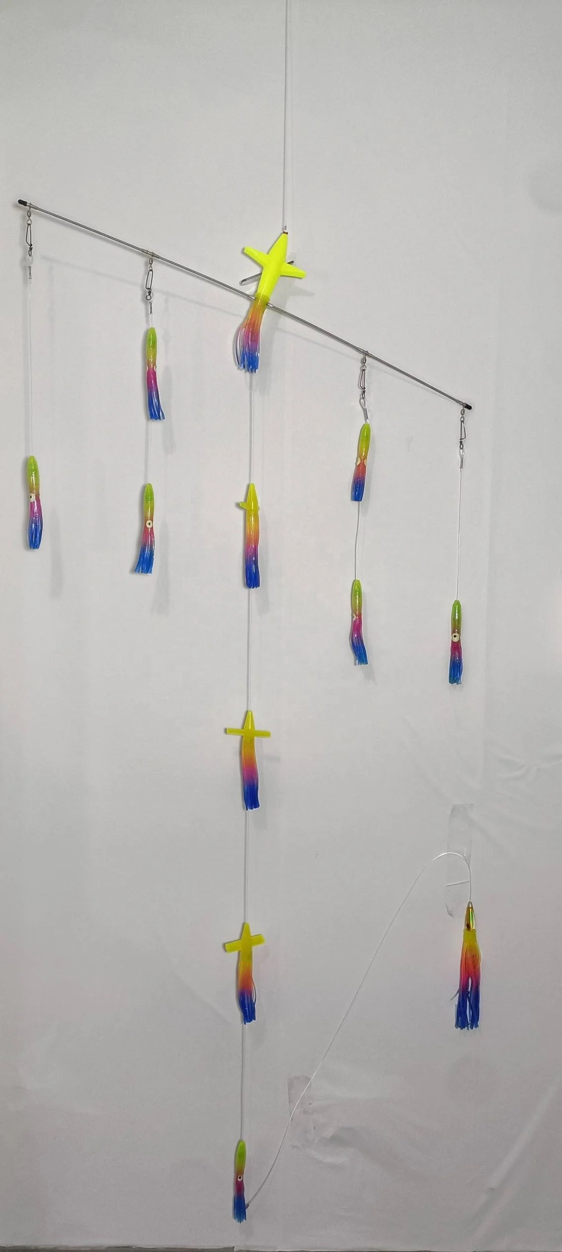 Airplane octopus trolling rack saltwater tuna marlin teasers trolling fishing lure spreader bar set rigged hook lure set