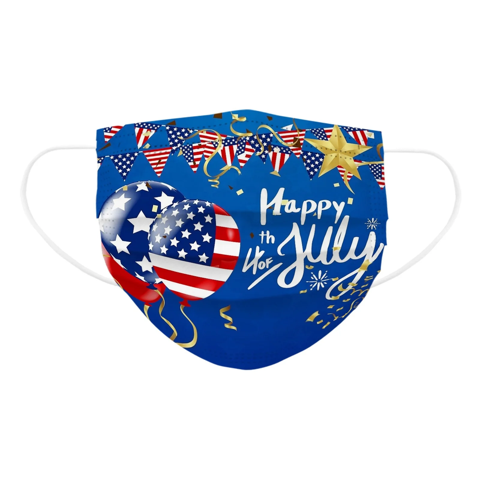 2021 New Style  Kids Adult OutdoorWear Independence Day Stars Stripes Flag Printed Disposable Cloth Face Cover