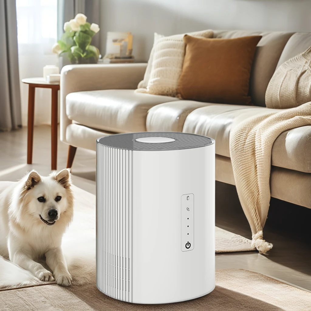 BKJ-15F Portable Electric Home Air Purifier Small & Quiet with Wind Speed Regulating Filter Petscent Diffusers for Household Use