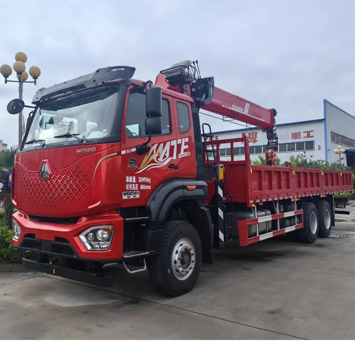 DFAC Mini Knuckle Boom Truck Mounted Crane Outrigger New Condition 1-60 Ton Loading Capacity Weichai Engine Liyuan Construction