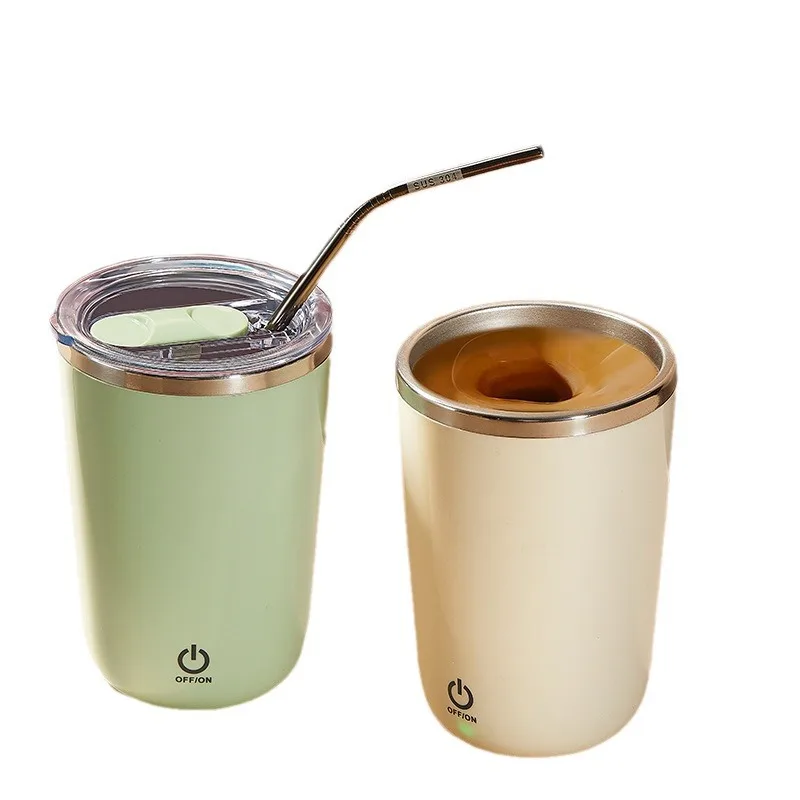 New portable stainless steel electric stirring cup Rechargeable magnetic coffee stirring cup