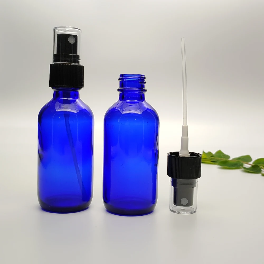 Hot Sale 480ml 16oz Boston Round Bottle Cobalt Blue Glass Bottle