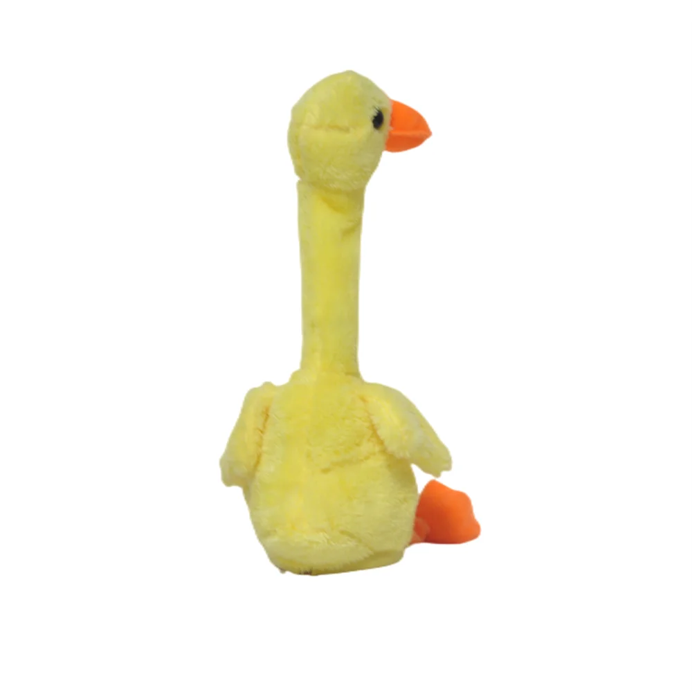 Funny Clothes Twist And Swing Electric Yellow Plush Talking Duck Toys