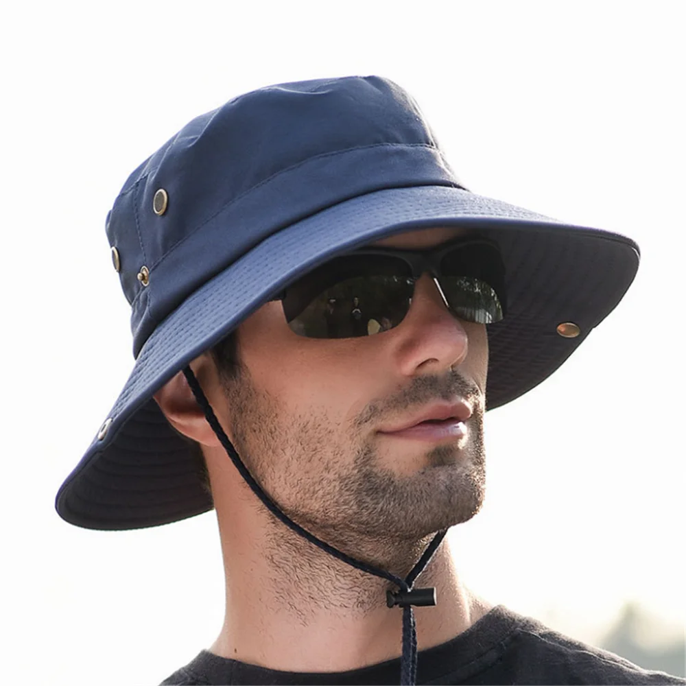 Waterproof Safari Hats Wide Brimmed Sun Protection Boonie Cap Jungle Bush Bucket Hat