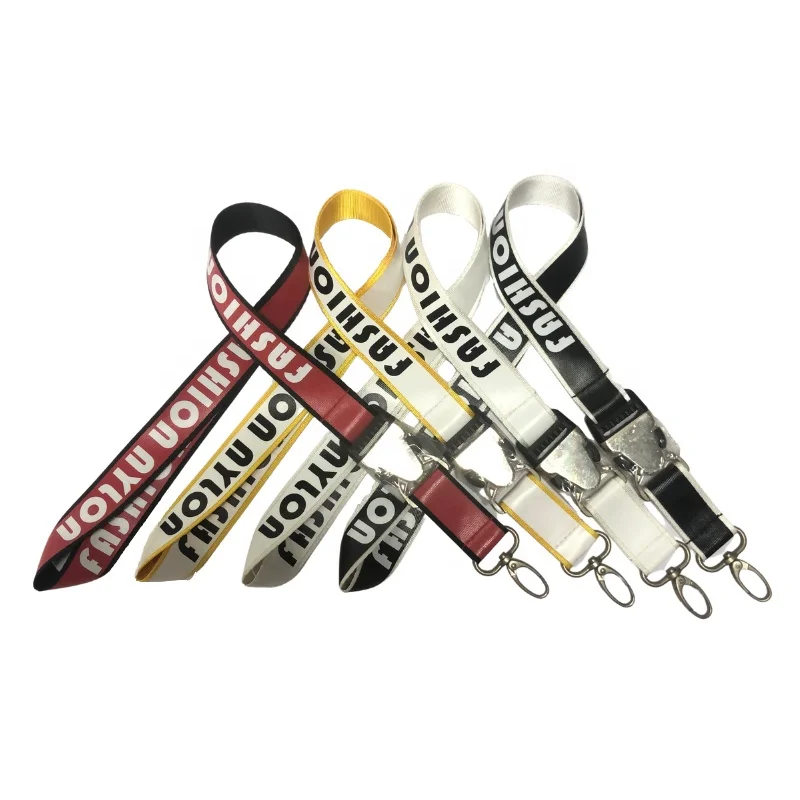 High Quality Breakaway Custom Silkscreen Printing Logo Nylon Airbus Lanyards for Mobile Phone