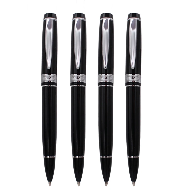 2023 Luxury Classic metal black ballpoint pens event branded pens with logo rotary pens